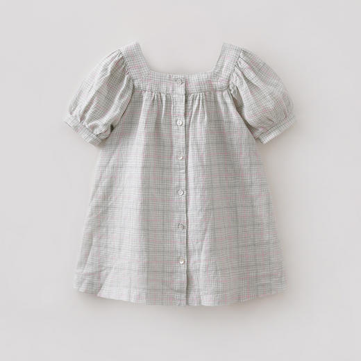 【100%亚麻】马克珍妮森系格纹女童A版连衣裙2026年夏装新款561030 商品图3