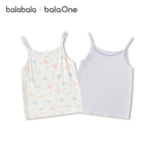 巴拉巴拉宝宝背心夏季新款儿童吊带无袖女童亲肤棉甜美舒适两件装 商品图4