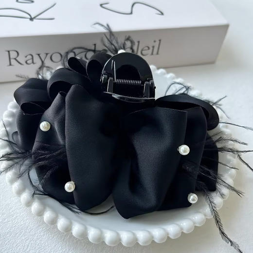 珠饰羽毛云朵抓夹马尾抓-纪念日百货门店同款169248976 商品图1