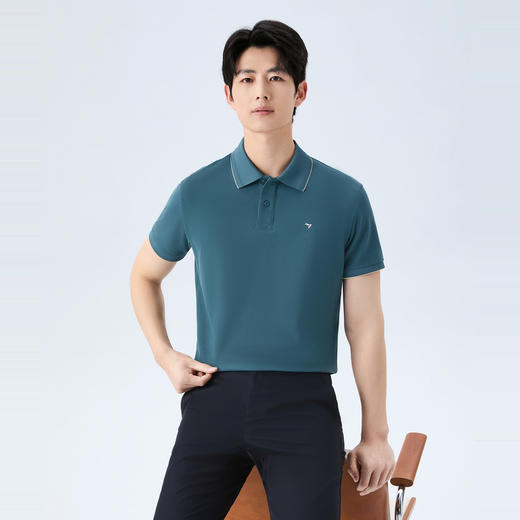 【凉感/不变形领】柒牌短袖POLO衫2026夏季新款休闲薄款上衣男 130T70490 商品图1