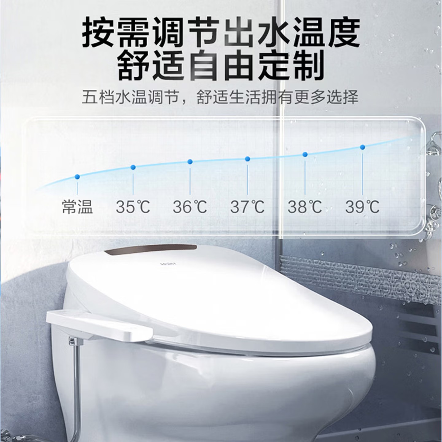 海尔（Haier）智能马桶盖活水即热暖风烘干富氧水疗儿童清洗座圈加热DF-41Plus