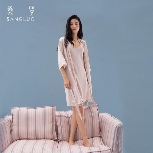 【百搭好穿Slip 】桑罗睡衣带胸垫简约打底内搭吊带裙睡袍 商品图4