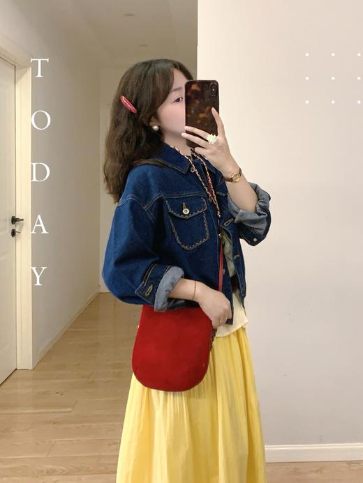 【百图lulu定制】【预售4月23日发】【玫瑰小衫】刺绣花朵 新疆长绒棉 泡泡袖短袖衬衫 商品图1