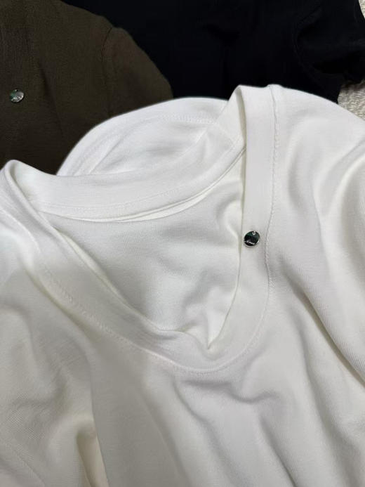 原单专柜正品U领两侧褶皱款短袖(均码85-120可穿） 商品图5