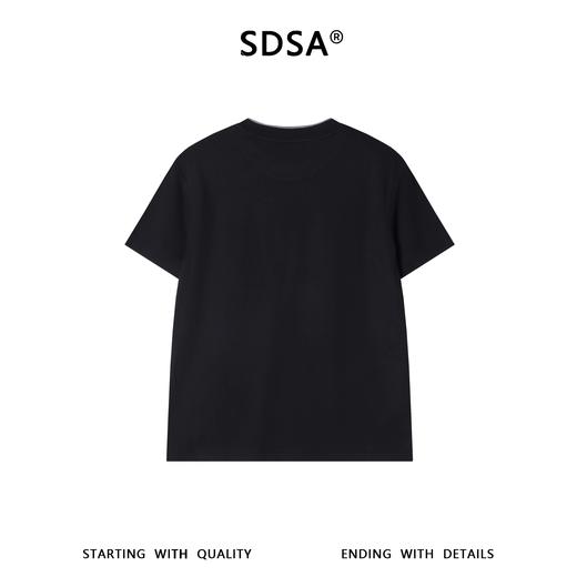 SDSA男装2026新款高贵轻奢简约领口拼接撞色圆领短袖T恤百搭时尚 商品图4