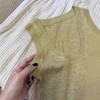 强推超百搭【糯糯叽叽！买一送一】冰丝薄款U领针织背心 女夏季2026新款嫩黄色显白 洋气外穿吊带上衣 商品缩略图3
