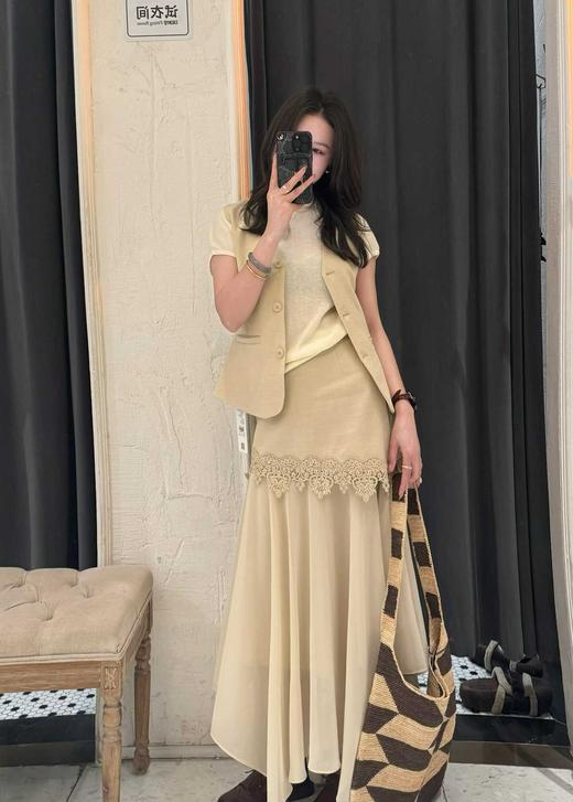 【门店同款】ENJOY春季“序光之旅”浅杏薄纱层叠套装 169605136 商品图0