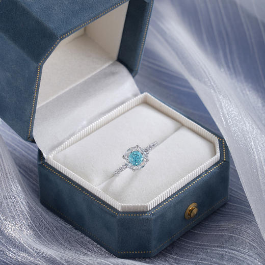 子佩集【冰糖海岸】S925银戒指【YJ-0343104】时尚蓝锆石方块2509 商品图7