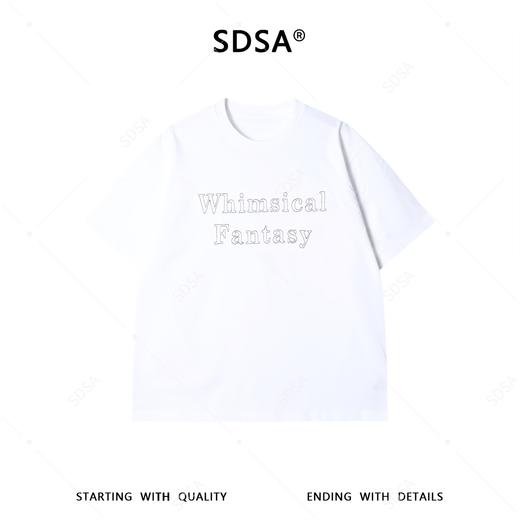 266012SDSA男装2026新款高贵轻奢美式刺绣字母圆领短袖T恤百搭宽松上衣 商品图1