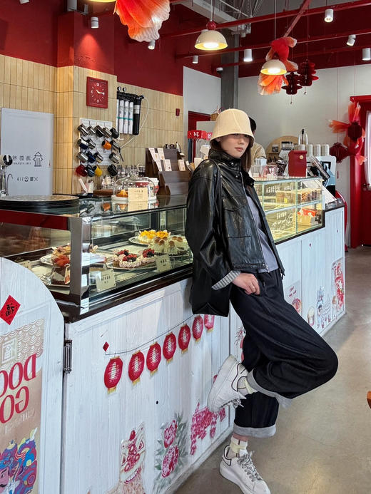 【第二层肌肤】噢蜜ooomeooo水洗pu外套 商品图4