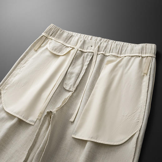 【DKP】【莱赛尔亚麻】大依优型大码男装松紧腰休闲运动裤夏季舒适休闲长裤商务休闲裤315 商品图4