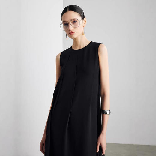 【真丝衬里】30姆米重磅桑蚕丝连衣裙女A版无袖背心真丝连衣裙 商品图3