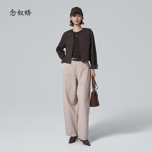 【商场同款】CNE6355 “ 软糯显瘦T恤 ” 摩卡色好穿不挑肤 粘纤材质舒爽好打理 商品图8