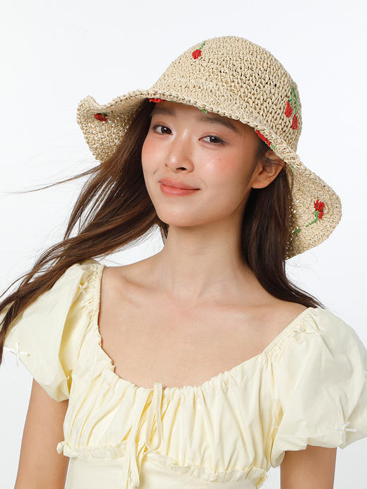 甜美风百搭郁金香小檐草帽-纪念日百货门店同款169146806 商品图4