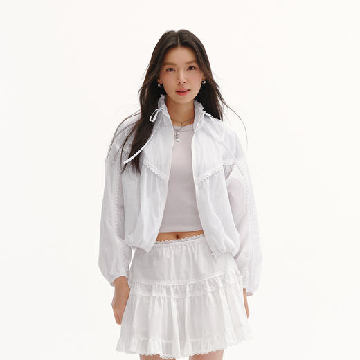 商场同款|森马外套女夏季防晒凉感oversize花边2026新款慵懒夹克 商品图2