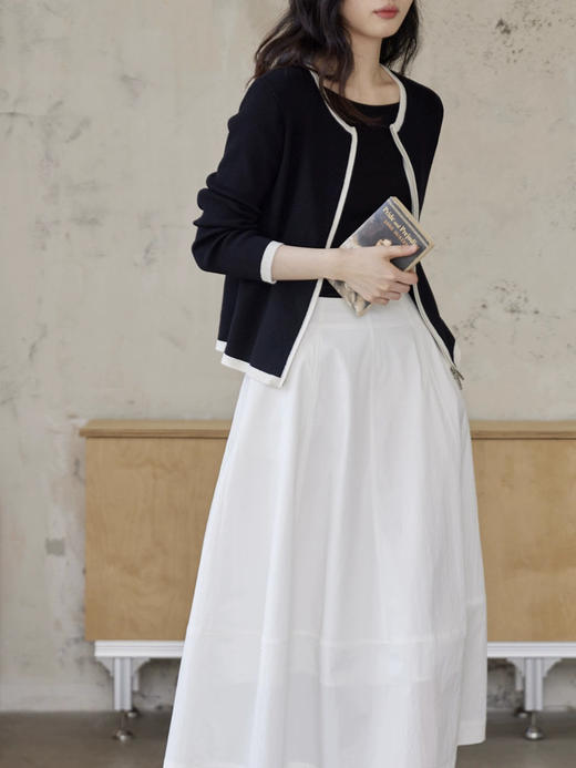 爆款3-7天发货！cosAcosB春夏液氨棉八片立裁花苞a字半裙3390 商品图2