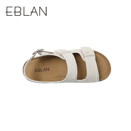 伊伴2026夏季假日田园风贝壳电绣超轻勃肯凉鞋B26311210 商品图2