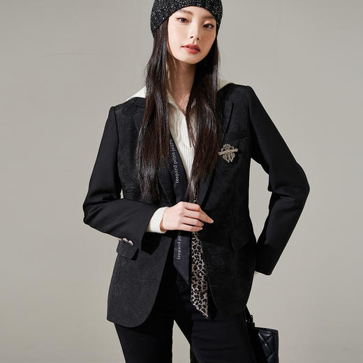 剩S 芳外新款英伦风气质西装外套轻奢一粒扣通勤外套女8T23CX1138 商品图3