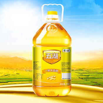 五湖 食用油 一级大豆油浸出5L*4 中粮出品 整箱销售 /粮油调味 /食用油 /大豆油 商品图2