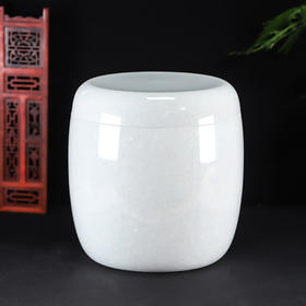 骨灰坛天然玉石白玉玉净面骨灰桶港罐骨灰盒18cm*20cm