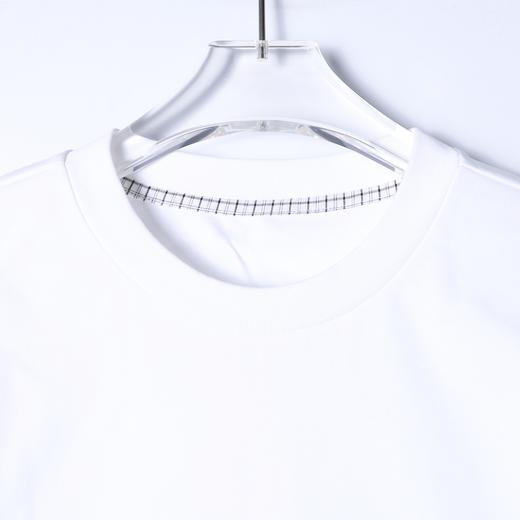 36268SDSA男装2026新款高贵轻奢简约拼接格子圆领短袖T恤百搭宽松上衣 商品图2