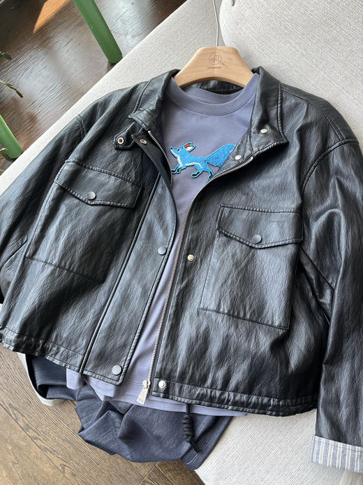 【第二层肌肤】噢蜜ooomeooo水洗pu外套 商品图10