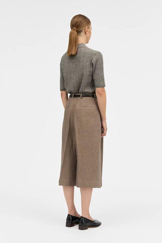 Mark Kenly Domino Tan 26SS 枯木色汉麻PENNIE双褶七分裤 商品图1