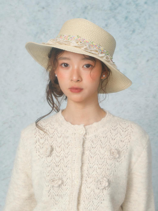 气质甜美度假帽蛋糕草帽-纪念日百货门店同款169146785 商品图0