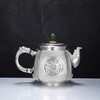 子佩集【龙凤纳福】S999银摆件【ZJ040】茶具亮面龙凤图腾小茶壶2509 商品缩略图2
