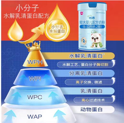 宁夏天友富硒 双重小分子水解乳清蛋白2段800克 商品图0