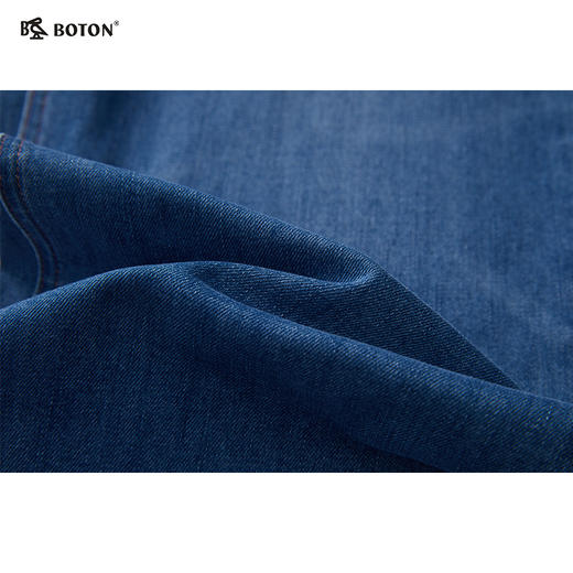 【“微瑕疵”新品特惠出清】波顿女士牛仔宽松高腰弹力直筒长裤*LE515126 商品图4