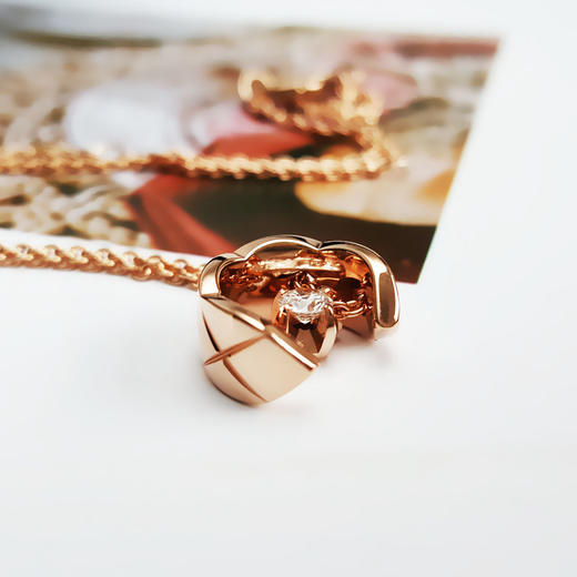 【全新】CHANEL香奈儿COCO项链J12102玫瑰金镶钻COCO水冰月菱格项链女士090326TJ28 商品图6