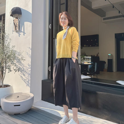 火桐hooton Bubble 60高支精梳长绒棉松紧腰花苞半身裙 商品图2