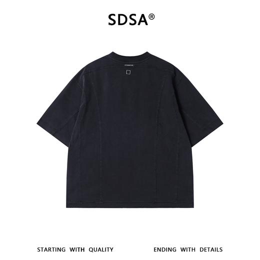 SDSA男装2026新款高贵轻奢美式裁剪印花圆领短袖T恤百搭宽松上衣 商品图5