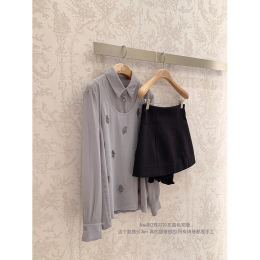 金蘑菇菇  vvs千金套组 / 新季 f@ndi钉珠衬衫+花苞裙裤 商品图3