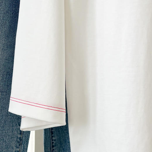 下摆开衩长袖T 商品图4