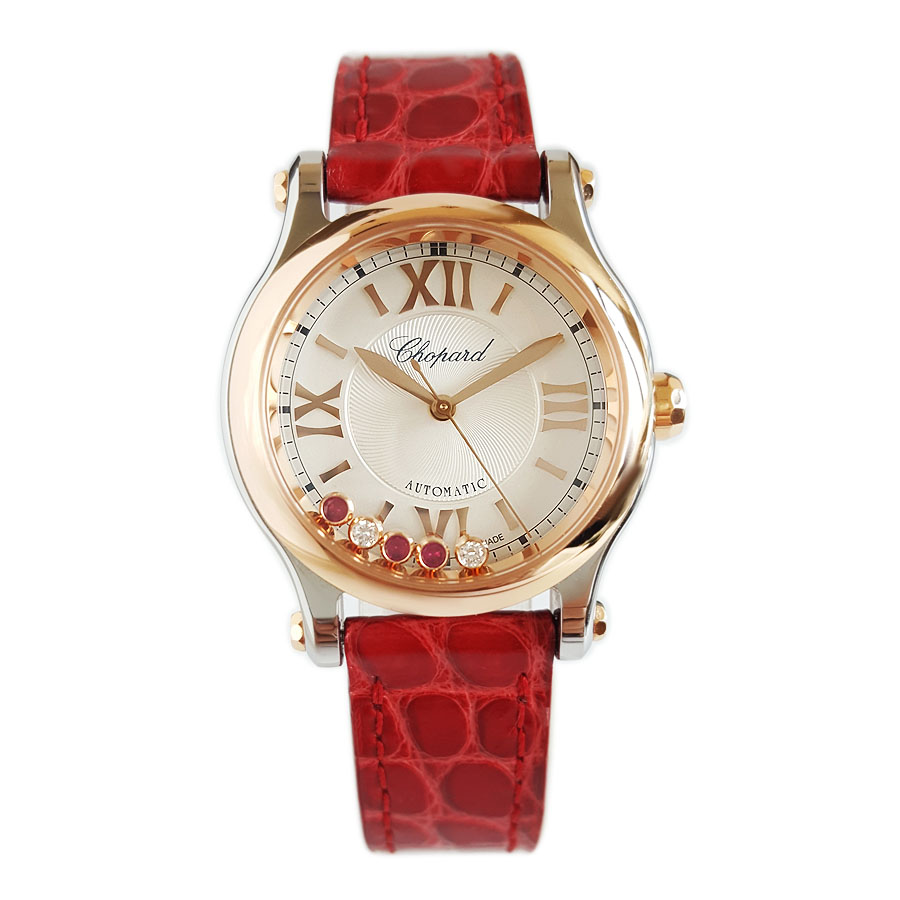 【95新】CHOPARD萧邦278573-6026自动机械30MM（女款）HAPPY SPORT系列精钢/18k玫瑰金表圈090326NJT39