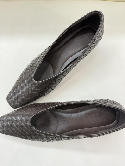 编织羊皮中跟鞋 商品图0