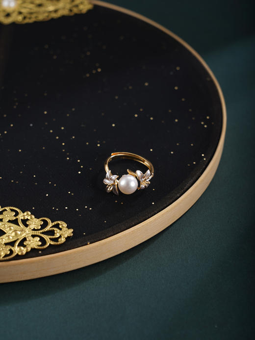 子佩集【浓情花语】银S925珍珠惜王妃戒指【R1808】双色百合花2602 商品图8