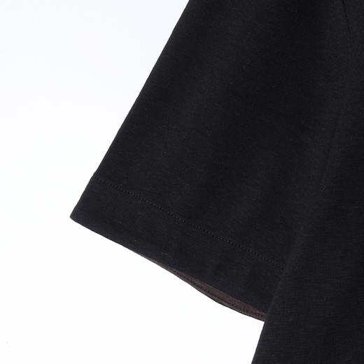 SDSA男装2026新款高贵轻奢美式拼接领口印花字母圆领长袖T恤百搭 商品图2