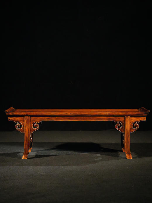 清	黄花梨夹头榫如意云纹翘头炕案 商品图2