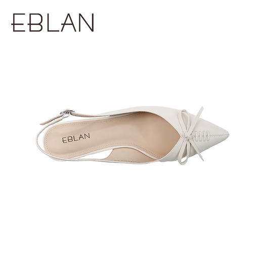 伊伴2026夏季法式超显瘦尖头深V编织羊皮鞋面高跟鞋B26261428 商品图2