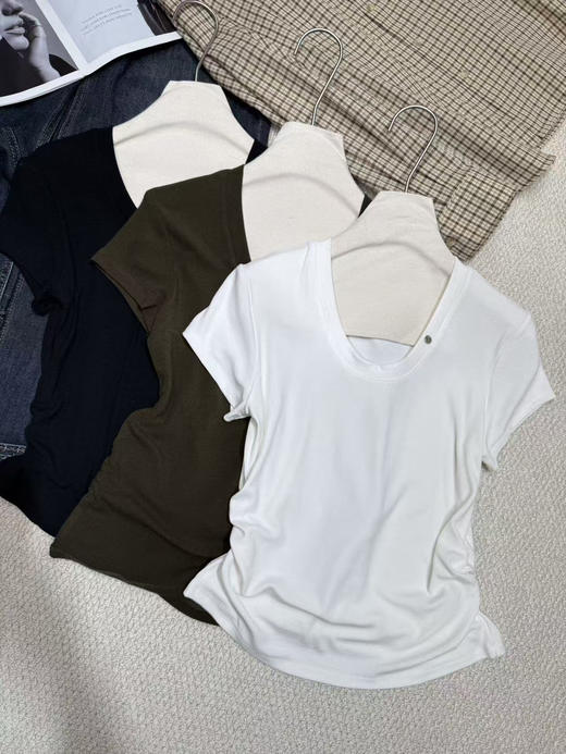 原单专柜正品U领两侧褶皱款短袖(均码85-120可穿） 商品图1