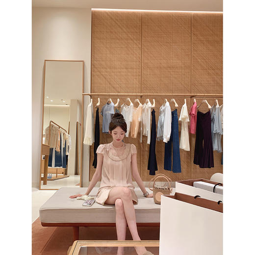 金蘑菇菇 古董茶话会 miu的中古千金 / 斜裁醋酸半裙一套甜甜搭配 商品图0