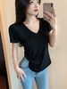 GZ买手优选垂坠感锁骨短袖t恤纯欲风V领上衣T恤170794907（预售3-5天发货） 商品缩略图1