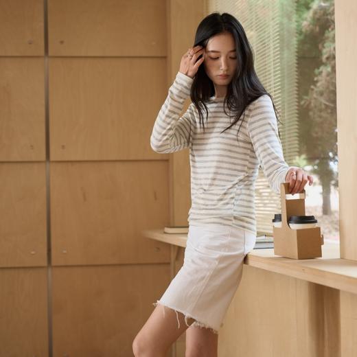 老米优品🎈一件会“呼吸”的天丝长袖，轻薄软糯，好品质基础款！《 蚕丝羊毛圆领T》美利奴羊毛+兰精天丝+桑蚕丝 韩系针缝工艺 温润细腻 超有质感！ 商品图6