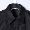 SDSA男装2026新款高贵轻奢法式简约纯色拼接长袖衬衫百搭宽松衬衣 商品缩略图1