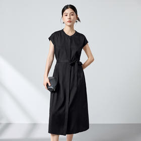 100%桑蚕丝小众高级简约连衣裙，冠乐绉肌理感气质裙子SM-1682662129