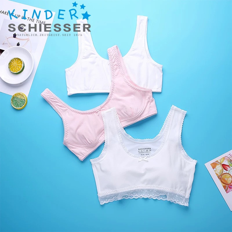 【一阶段】（清仓款）SCHIESSER/舒雅童装女童棉莫代尔少女一阶段背心文胸36/17147B