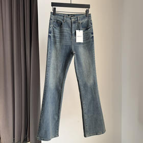 MOCO中蓝微喇裤牛仔裤307